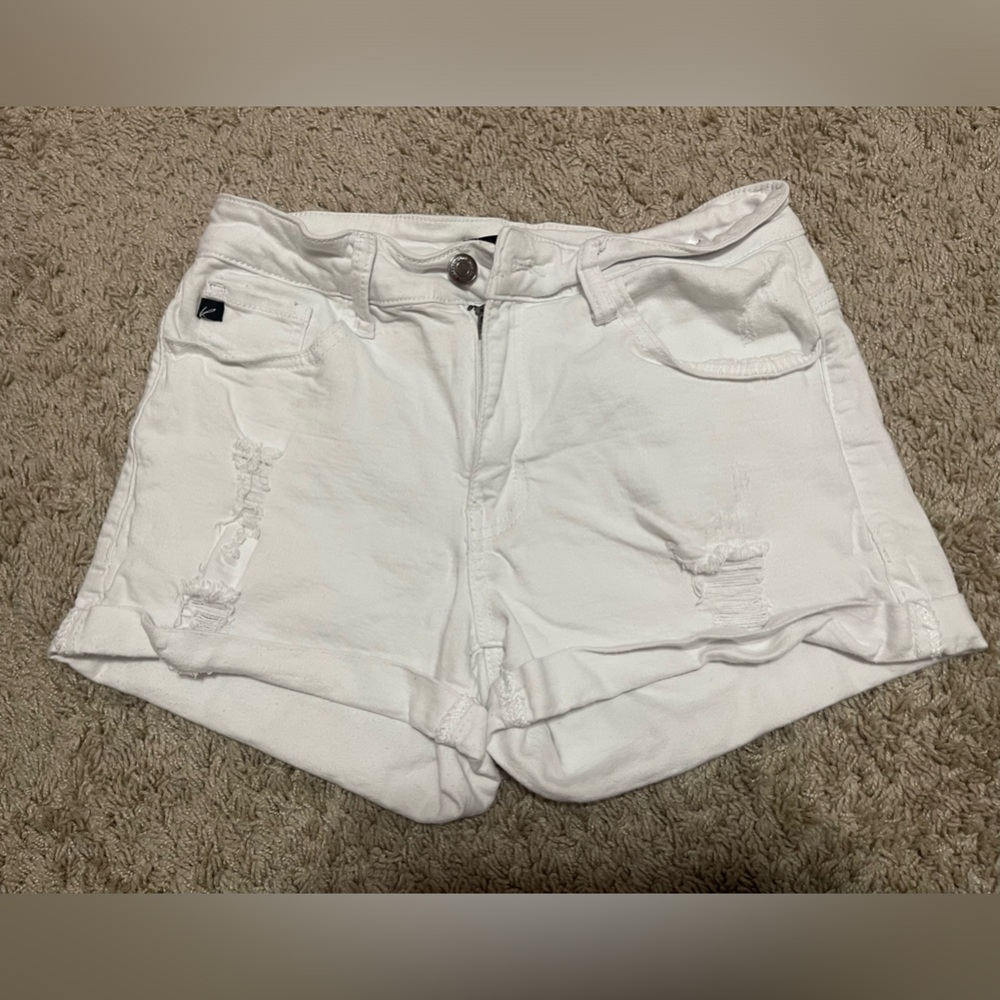 White Jean Shorts